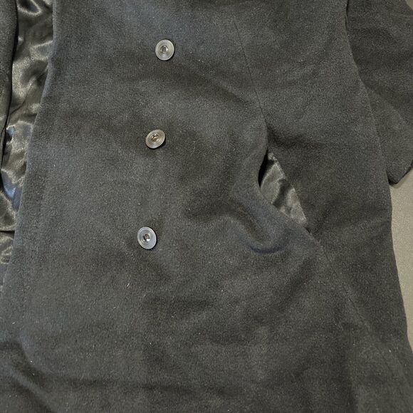 Vtg 50s Forstmann Pea Coat S/M Black Cashmere 1/2 Sleeve Pockets Retro Glam MCM - Picture 7 of 16